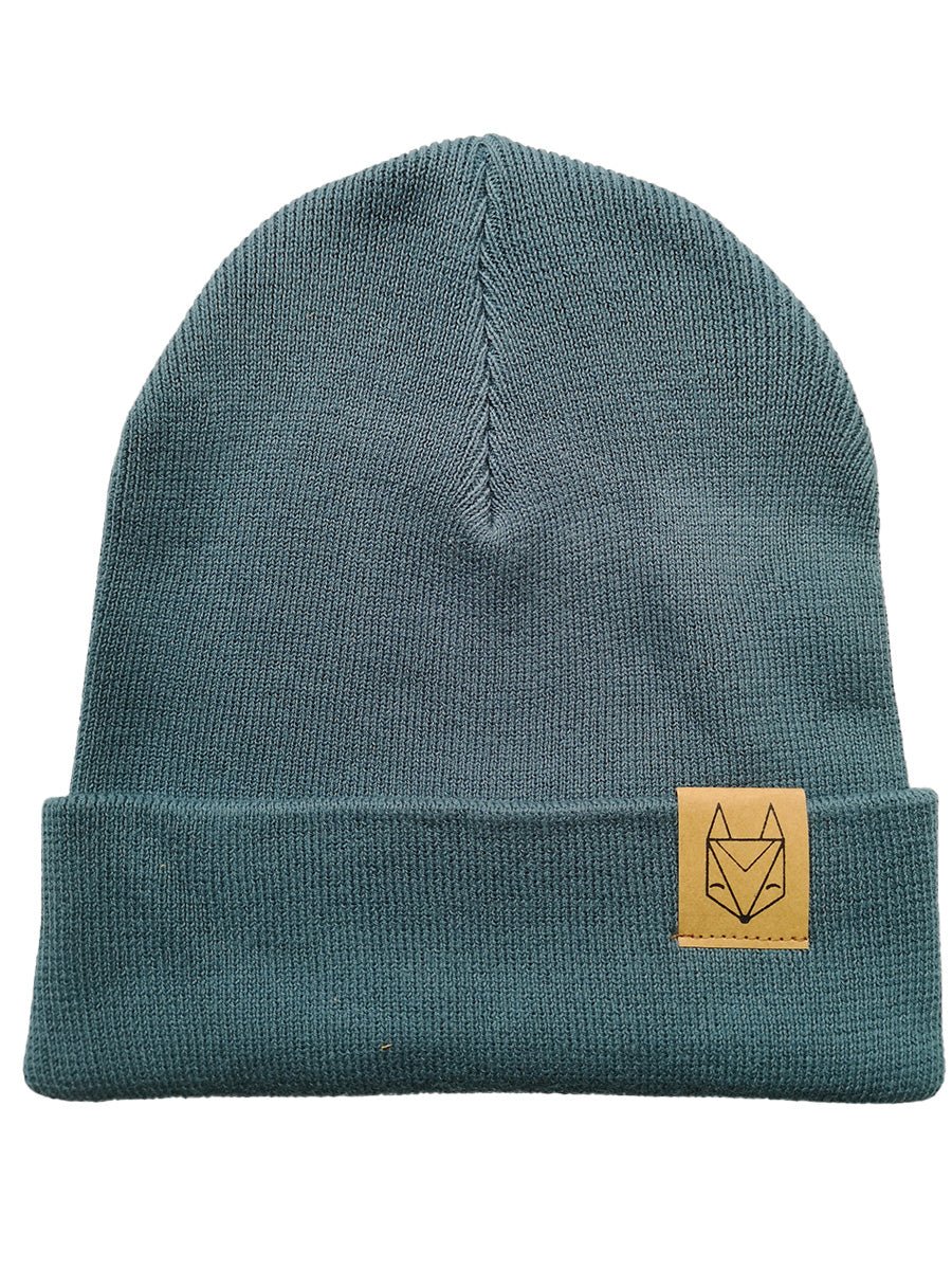 2.0 Rib Beanie - Fuchs Logo Patch klein Petrol