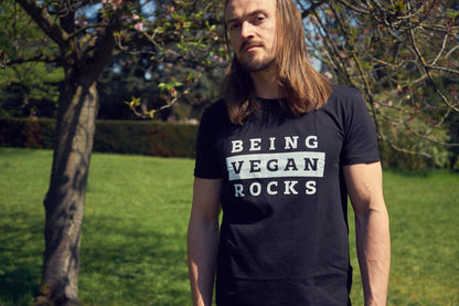 Being Vegan Rocks - Männer T-Shirt 