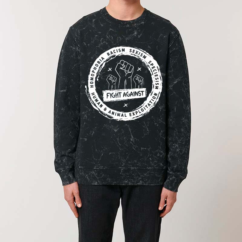 LIMITIERT - "fight against" - Splatter Pullover - unisex