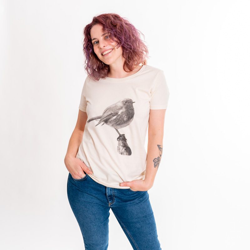 Waldtiere "Das Rotkehlchen" - Frauen T-Shirt 