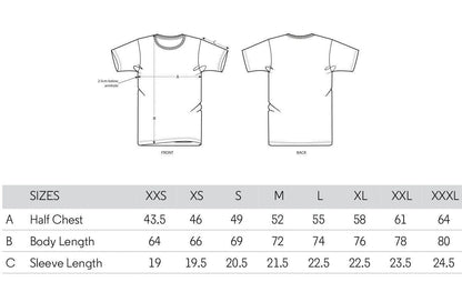 Maßtabelle Waldtiere "Das Rotkehlchen" - Unisex T-Shirt 
