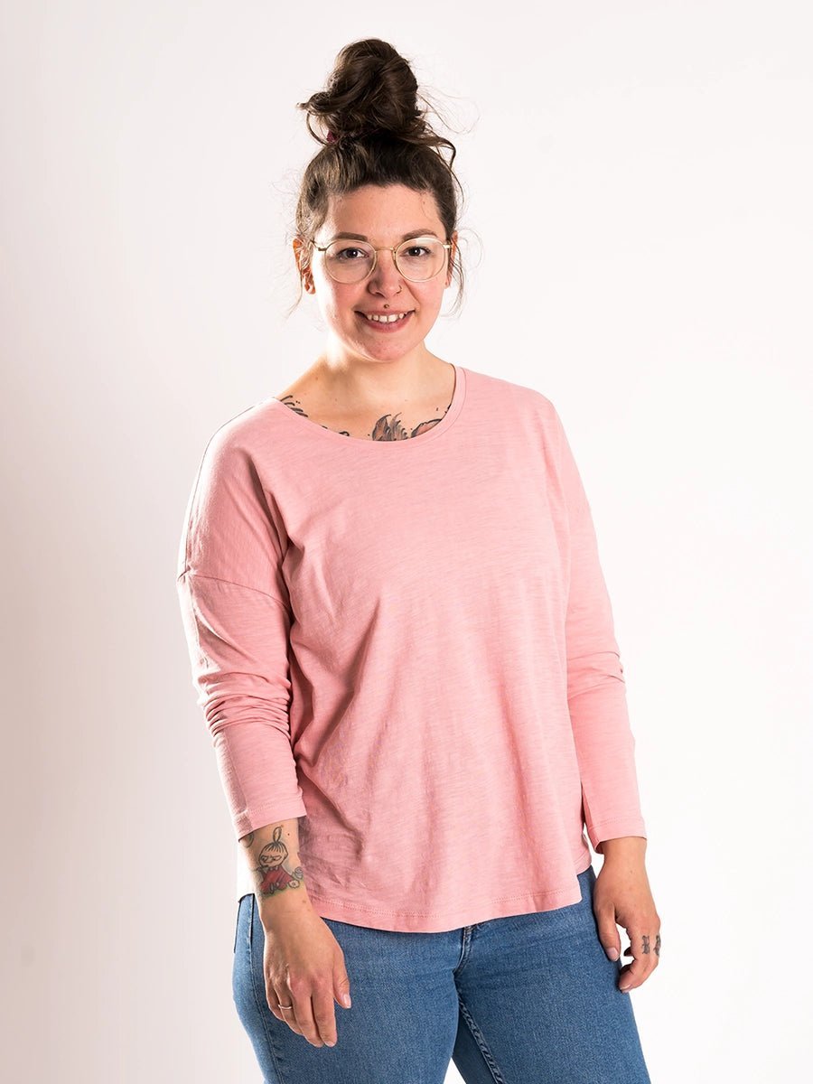 Basic - Frauenshirt - 3/4 rosa - Róka - fair clothing