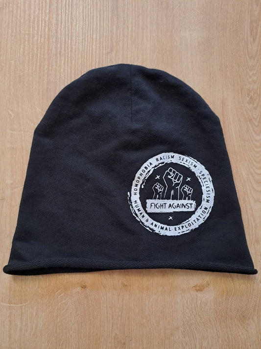 Dünner Beanie "fight against" - Róka - fair clothing