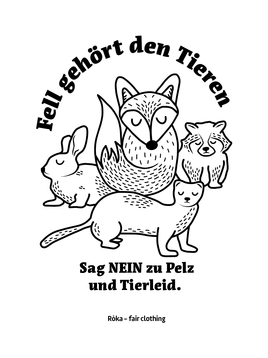 Fell gehört den Tieren - Frauen T-Shirt - Róka - fair clothing