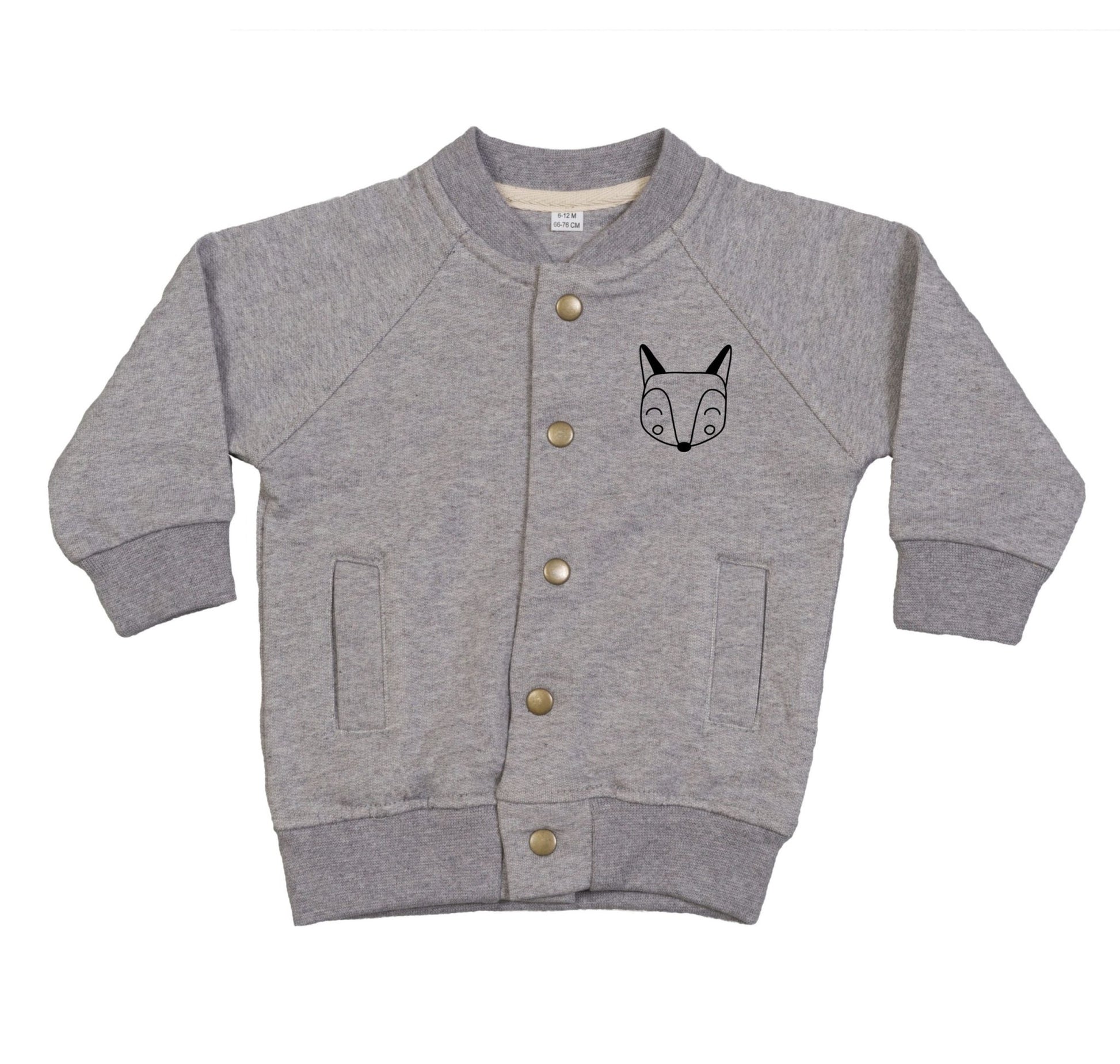 Baby Bomber Jacke - Tierköpfe - Róka - fair clothing