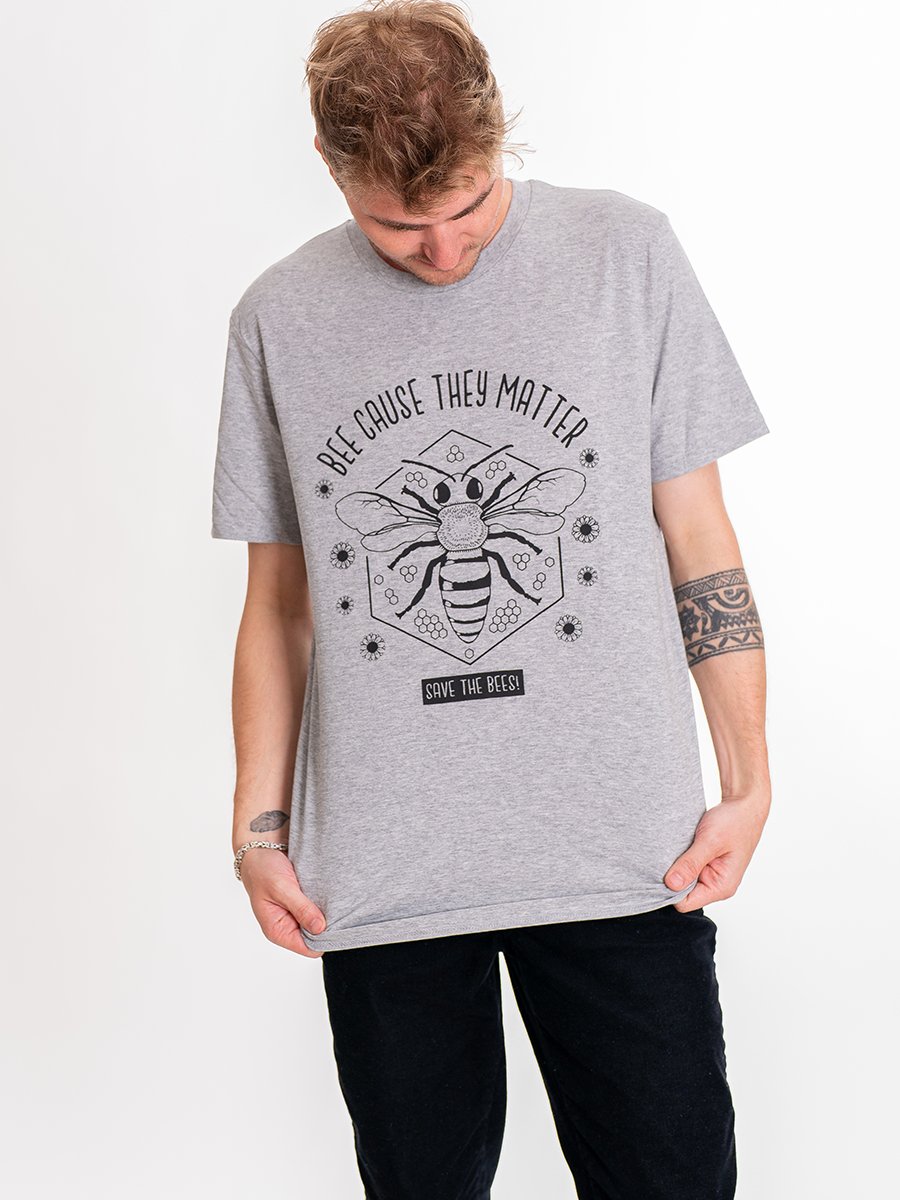 "BEEcause they matter" - Männer T-Shirt - Róka - fair clothing
