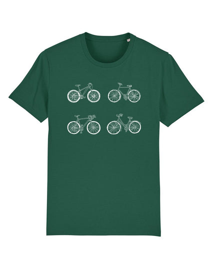 Unisex T-Shirt - Fahrräder Dunkelgrün