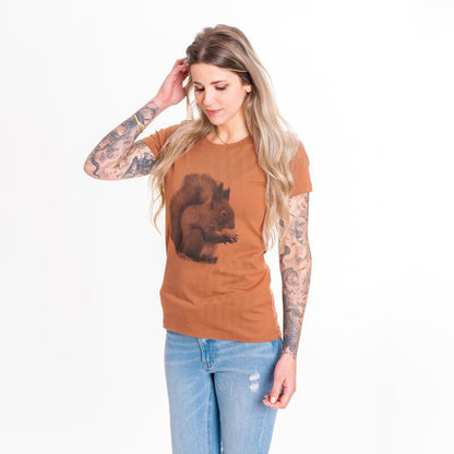 Waldtiere "Das Eichhörnchen" - Frauen T-Shirt - Róka - fair clothing